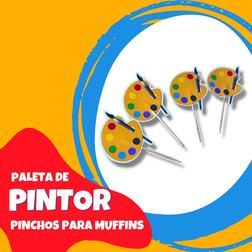 Pinchos Topper Para Cupcakes Muffins Personalizados X15