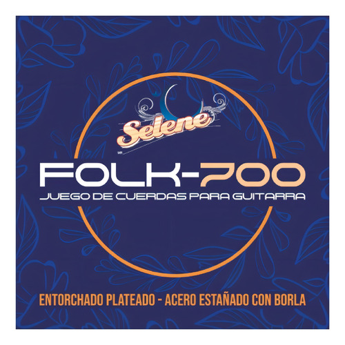 Jgo De Cuerda Para Guitarra Selene Folk-700 Acero