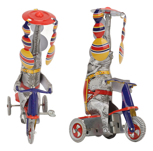 Lata De Juguete Con Forma De Elefante En Triciclo, Diseño Re