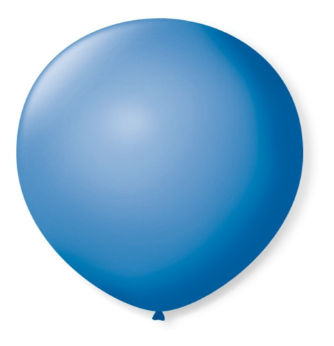 Balão Azul Turquesa Liso Número 7 São Roque C/50 Unidades