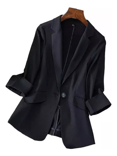 Blazer Elegante Con Cuello En V Y Manga Larga Para Mujer, Co