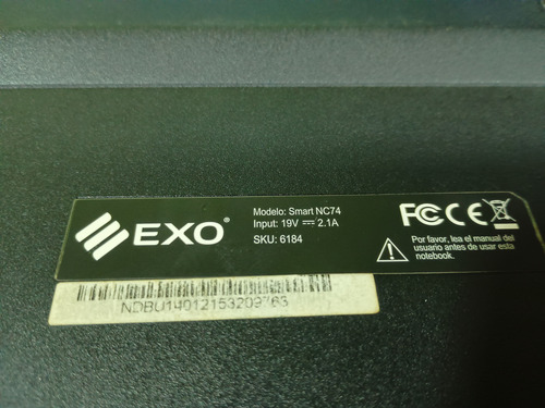 Notebook Exo I7 8gb Ram / 500gb / Cargador / Funcionando Negro (Usado)