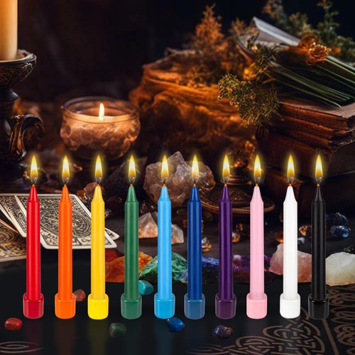 Mega Candles 40 Mini Velas Cónicas Sin Perfume De Color Rosa