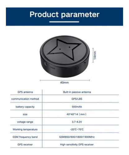 L Mini Rastreador Gps Para Veículos Com Cobertura Global