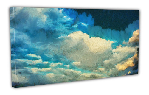 Cuadro Lienzo Canvas 60x100cm Pintura Nube Tipo Oleo Arte