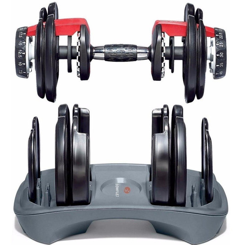 Set 2 Mancuernas Automáticas C/ 48kg Discos + Soporte El Rey