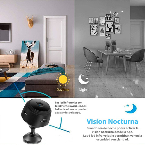 Imagen 7 de 10 de Cámara Oculta Espía Wifi Full Hd 1080p A Batería Visión Noct