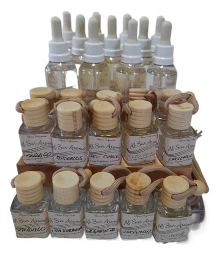 Kit Mini Difusor Auto / Vestidor Más Recarga Repuesto