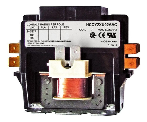 Contactor 30 Amp 2 Poles 24 Vac Hartland Hca-302