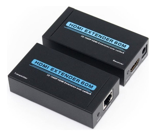 Extensor Hdmi 60 Metros Utp Rj45 Cat 6 Full Hd Extender 1080