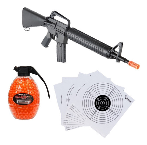 Rifle Well Fire Airsoft 6mm M16a1 Resorte Negro Xchws C