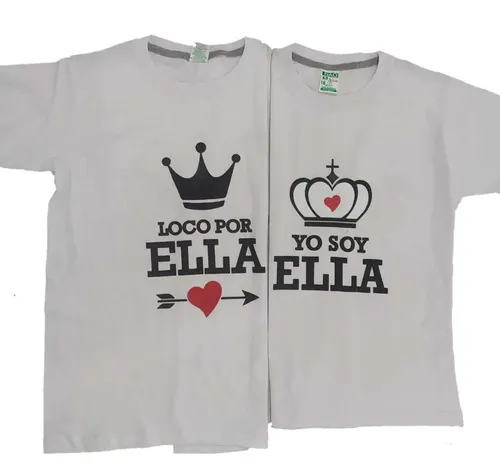 Playera Duo Parejas Novios Enamorados San Valentin | Meses sin interés