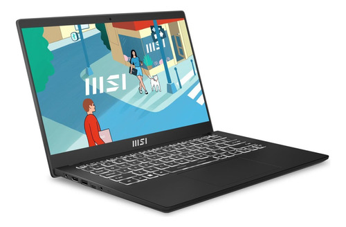 Notebook Msi Modern Ryzen 7 7730u 16gb Ssd512 14puLG 1,4kg Color Gris Oscuro