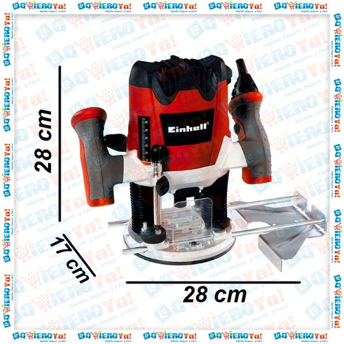 Imagen 2 de 10 de Fresadora Rebajadora Router 1200w Te-ro + Kit Fresas Einhell