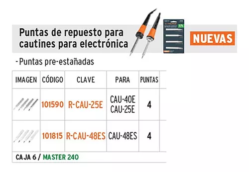 Cautín 25 W profesional tipo lápiz para electrónica, Truper, Cautines Tipo  Lápiz, 101119