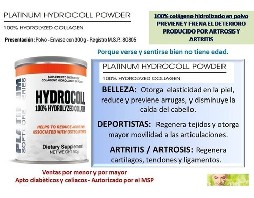 Colageno Hidrolizado 100% En Polvo. Dolor Artritis Artrosis.