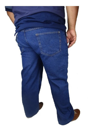 Imagem 1 de 3 de Calça Jeans Masculina Tamanho Grande Plus Size Até O Nº 68