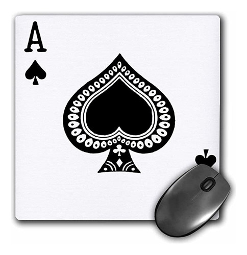 3drose Llc 8 x 8 x 0.25 inches Mouse Pad, Ace Of Spades .