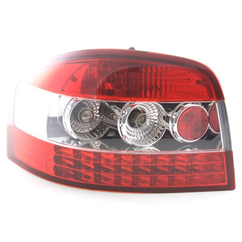 Lanterna Led Esportiva Audi A3 2007 A 2012 Cristal Red