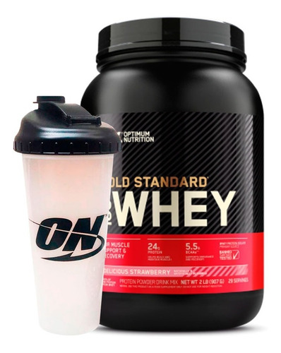 Proteina Whey Gold Standard 2 Lb + Vaso Optimum