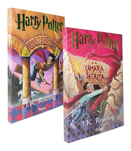 2 Livros Harry Potter - Pedra Filosofal + Câmara Secreta