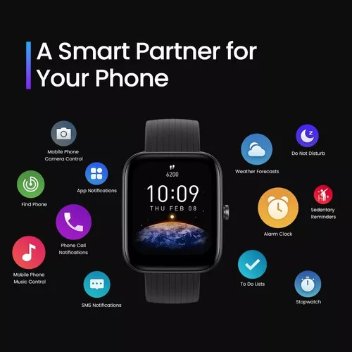 Amazfit Smartwatch Bip 3 Negro