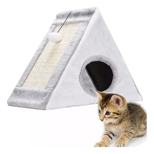 Arañador Plegable Para Gatos Iglu House Bed Con Bola