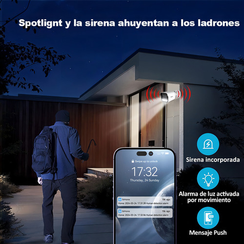Starcat®poe Kit Circuitocerrado 4 C¡maras Deseguridad 5mp Color Negro