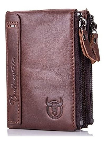 Bullcaptain Cartera De Cuero Genuino Para Hombres 8b5wn