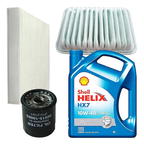 Kit Filtros Wega + Shell Hx7 10w40 4lts Toyota Corolla 1.8 