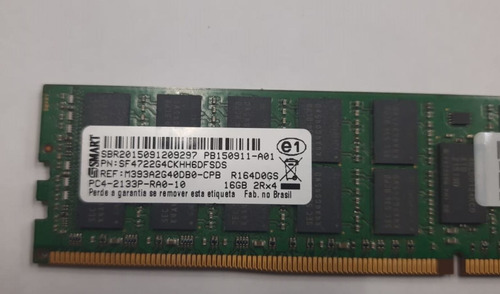 Memória Servidor 16 Gb Ddr4, Pc4-2133p, 1.2v, Smart