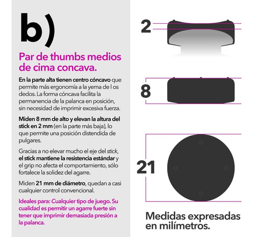 Pack Thumbs Grandes Xbox One Series X S Ps5 Ps4 Gomas Altas