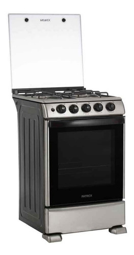 Imagen 4 de 5 de Cocina Patrick Diseño CP9656I gas natural 4 hornallas inoxidable 220V puerta con visor 59.2L