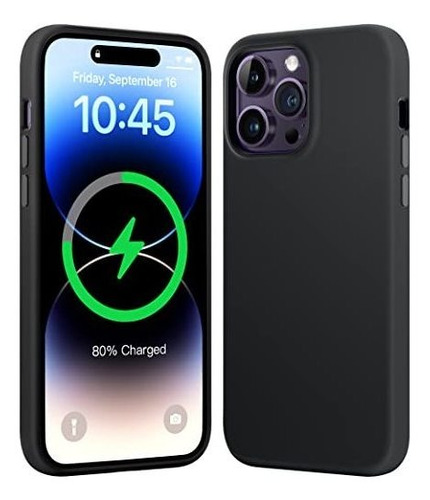 Mkekeke Para iPhone 14 Pro Max Case Magsafe, Silicona 1r57z