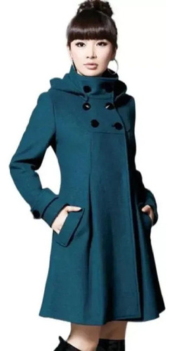 Abrigo De Mujer Gabardina Con Doble Botonadura