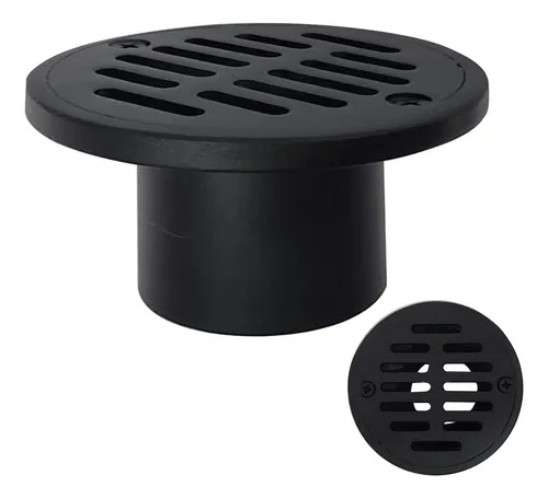 Rejilla De Piso Negra De 3 *2 Redonda