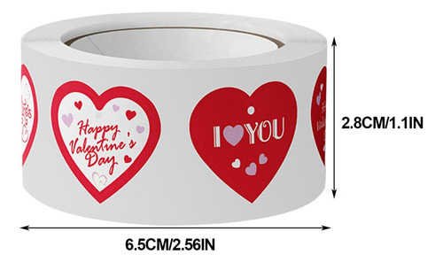 L Rollo De Pegatinas De Corazón For El Día De San Valentín
