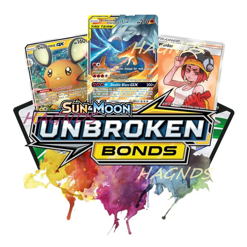 Cartas Pokemon Tcg Sun & Moon Booster Gx Unbroken Premium X2