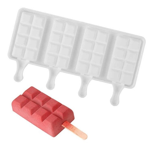 Molde De Silicona Paletas Helados Rejilla + 50 Palitos