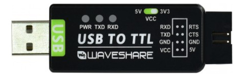 Convertidor Industrial Usb A Ttl Con Chip Ft232rl Waveshare