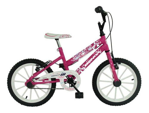 Bicicleta Benoá Aro 16 Quadro De Aço Cabono V-brake Infantil Cor Rosa