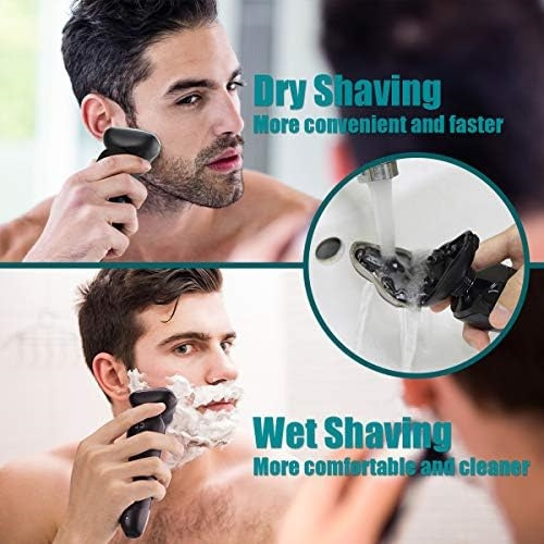 Maquinilla De Afeitar Eléctrica Inalámbrica Para Hombres, Af