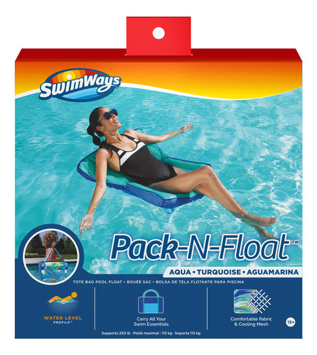 Swimways Pack-n-float 2-en-1 Piscina Y Bolso De Bolso, Palma