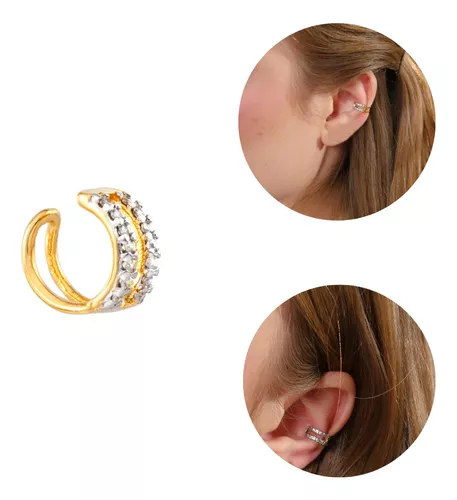 Piercing De Orelha Ou Nariz Argola banhado a ouro 18k - Andreia