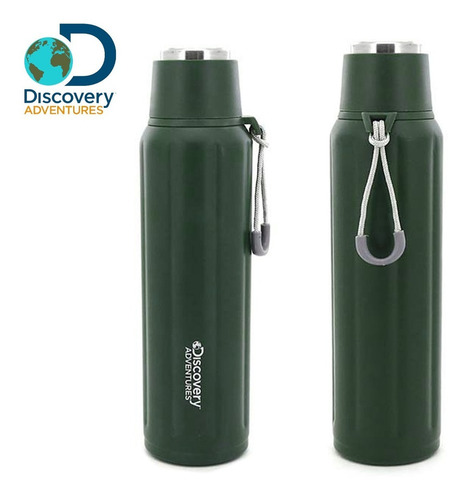 Termo Discovery Verde Acero Inoxidable - Doble Capa Frio Calor Mate Agua 750ml