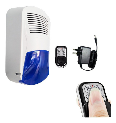 Imagen 1 de 1 de Sirena Pánico Control Inalambrica Estrobo Led 12v