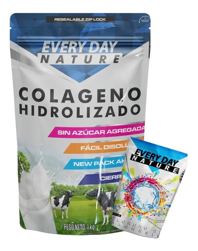 Imagen 1 de 3 de Colageno Hidrolizado 1 Kg + Cloruro De Magnesio Gratis