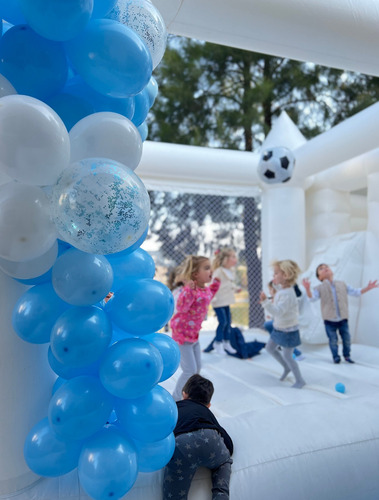 Alquiler Inflable Castillo Blanco Infantil, Pelotero Gigante