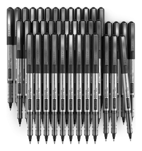 Bolígrafo Lapiceras Arteza, 40 Unidades, Color Negro