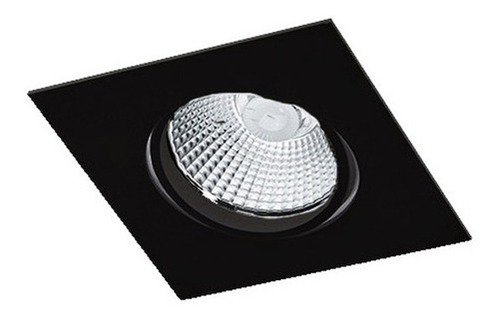 Imagem 1 de 2 de Embutido Quadrado Preto 1xdicroica Biv Bella Luce 1084/1